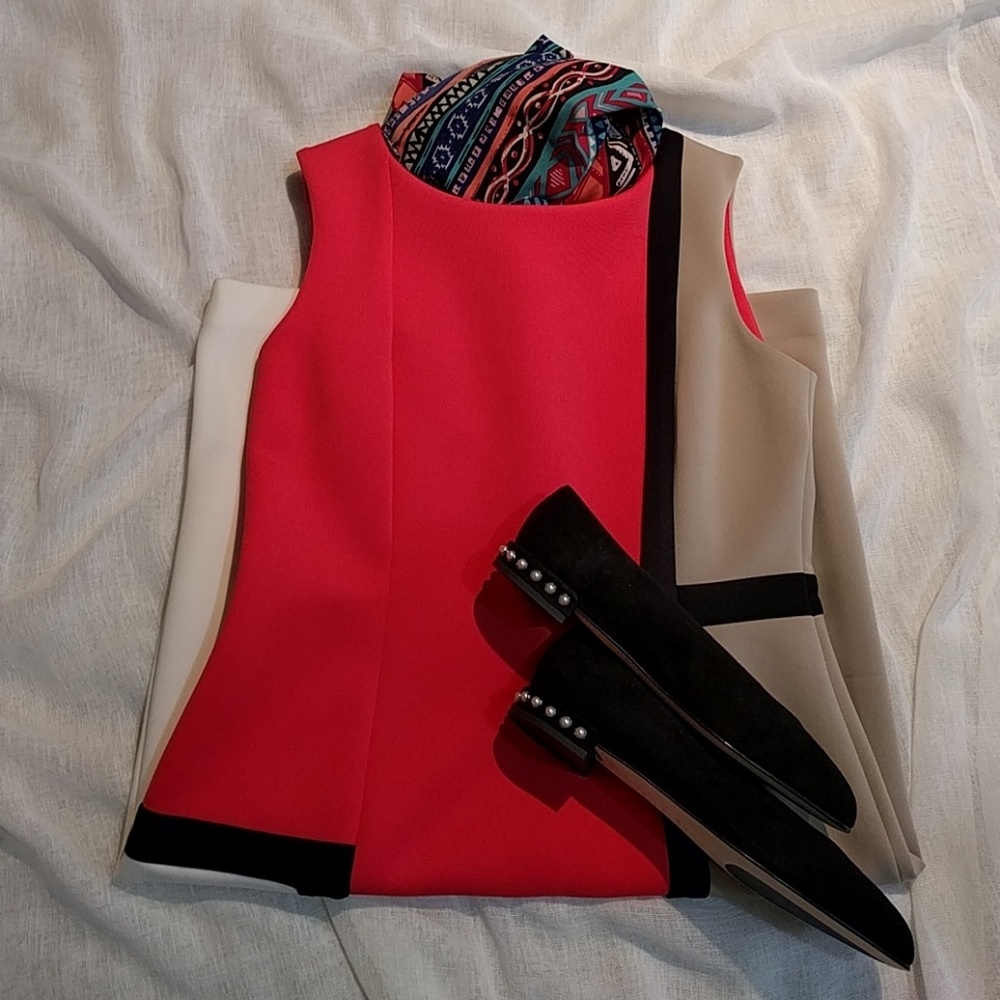 🔥sale🔥 Calvin Klein Color Block Sheath